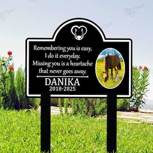 Custom Horse Grave Marker Sign,Horse Memorial Sign,Horse Loss Memorial Sign, Pet Memorial Sign, Pet Name Sign