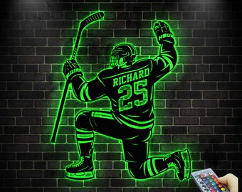 Personalized Ice Hockey Wall Sign,Hockey Player Sign,Hockey Wall Sign,Sports Room Decor,Ice Hockey Gift,Sports Room Decor