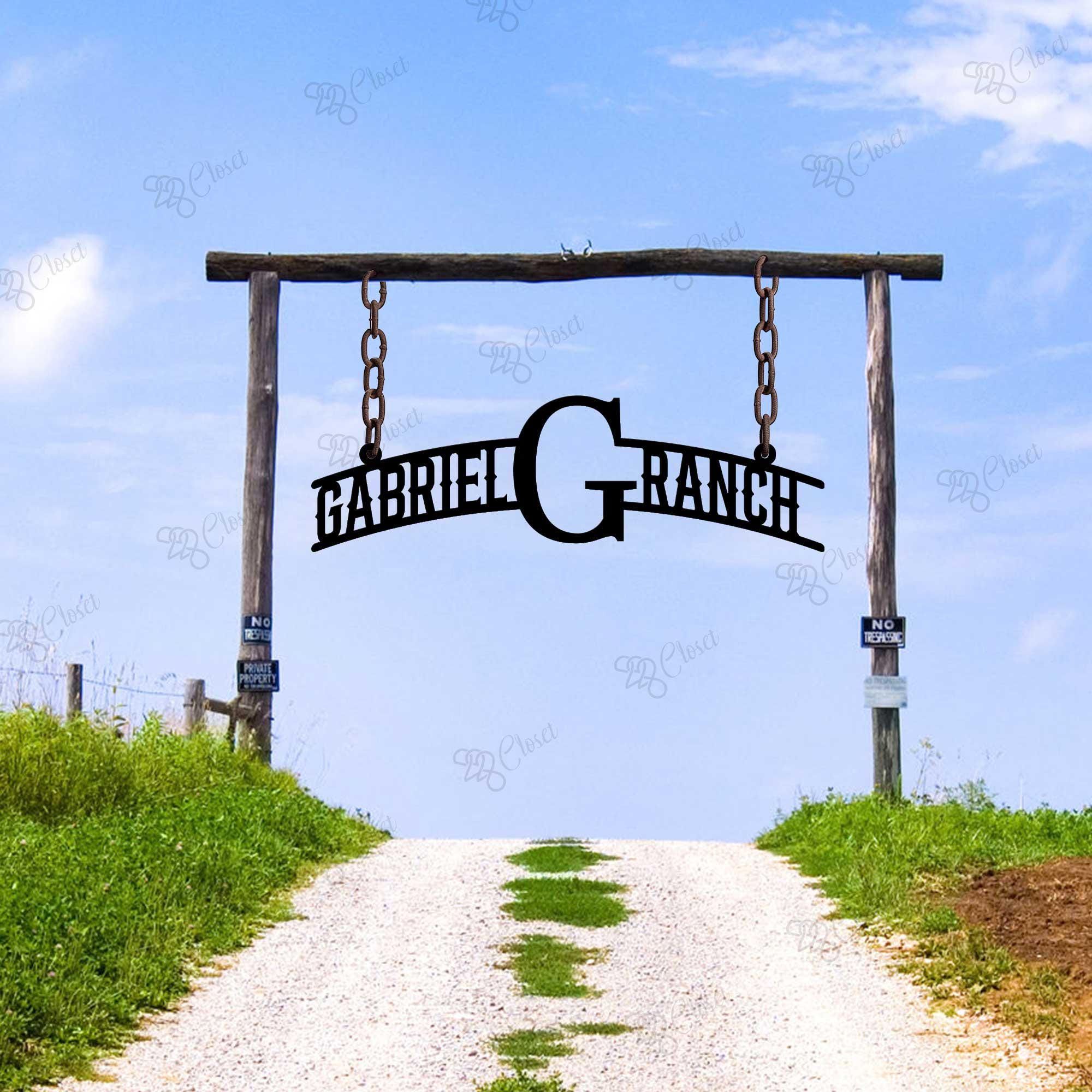 Custom Ranch Entrance Sign,western Ranch Entrance Sign,farm Name Sign ...