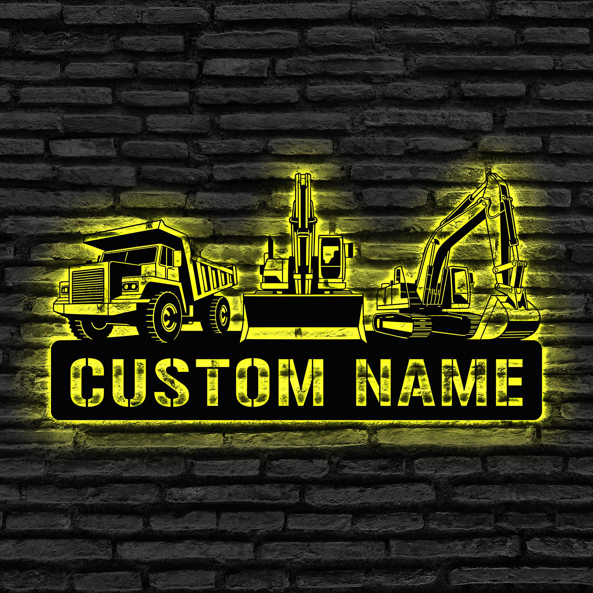 Custom Construction Neon Sign,Personalized Construction Sign,Construction Truck Neon Sign,Construction Vehicles Neon Light