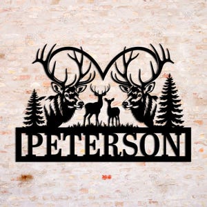 Custom Deer Antler Metal Sign,Deer Metal Sign,Deer Hunting Cabin Decor,Bow Hunter Wall Art,Deer Hunting Decor, Man Cave Decor