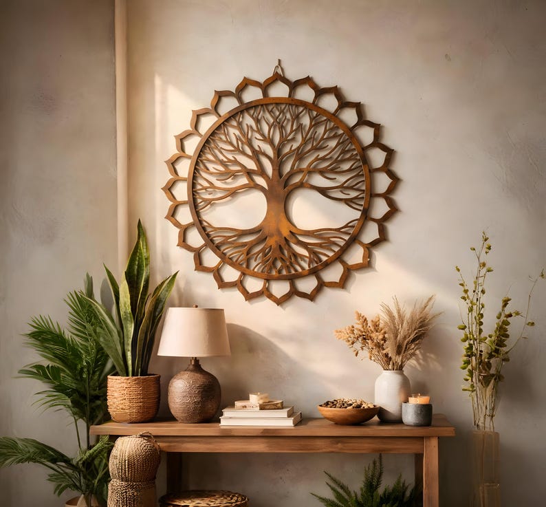 Tree of Life Metal Wall Art: Rustic Tree Wall Decor - Etsy