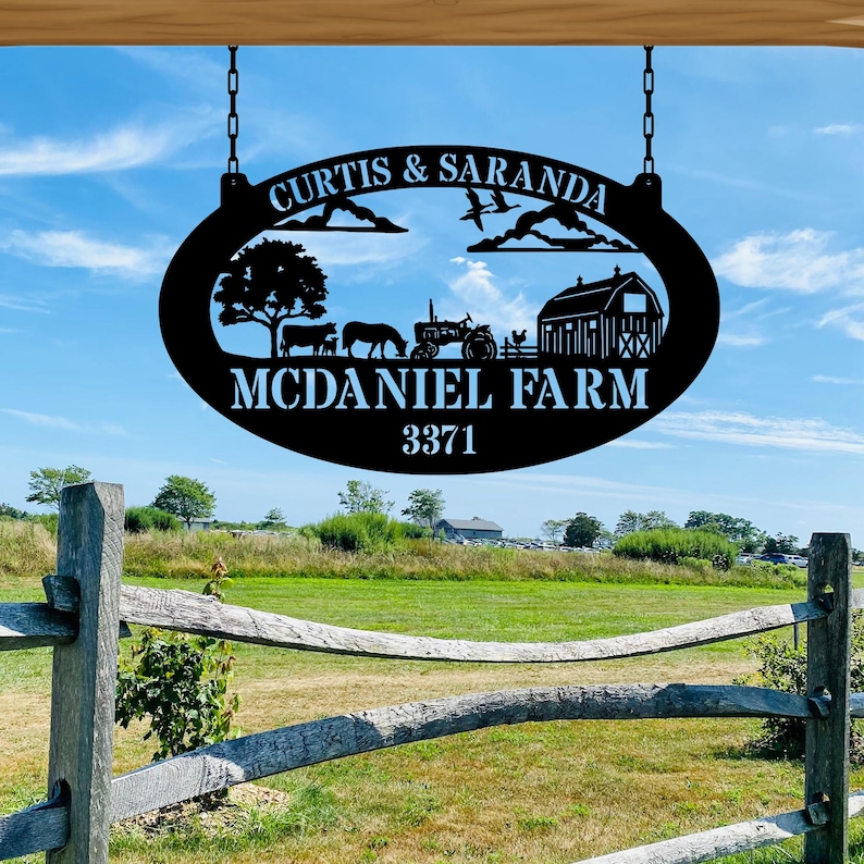 Custom ,metal Farm Decor, Metal Ranch Name Sign,farmhouse Metal Sign ...