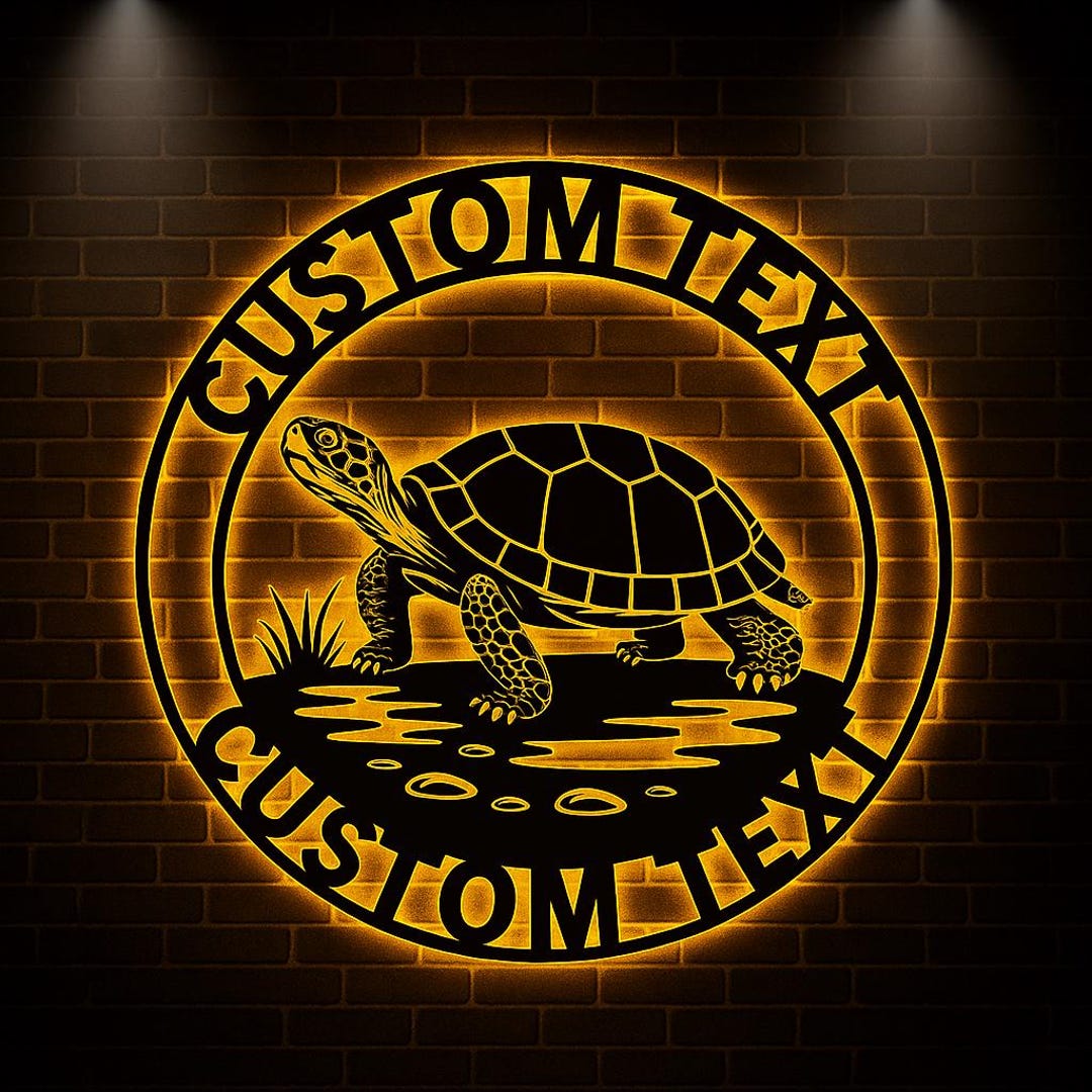 Custom Turtle Wall Sign,turtle Name Sign,turtle Decor, Metal Sign ...
