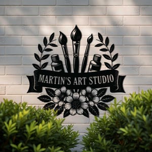 Personalized Artist Name Wall Decor,Art Room Sign, Art Studio Sign,Artist Studio Name Sign,Art Teacher Studio Sign,Creative Studio Decor,