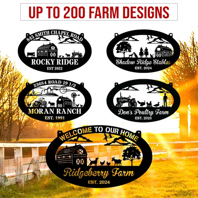 Custom ,metal Farm Decor, Metal Ranch Name Sign,farmhouse Metal Sign ...