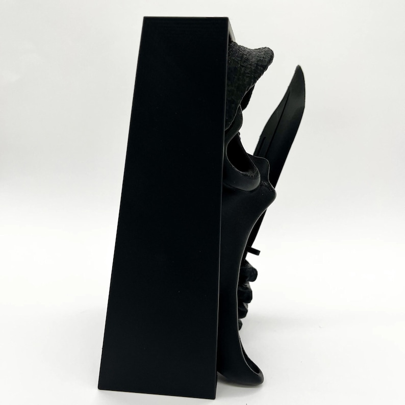 Ghost Face Book Nook - Matte Black Horror Shelf Insert image 3