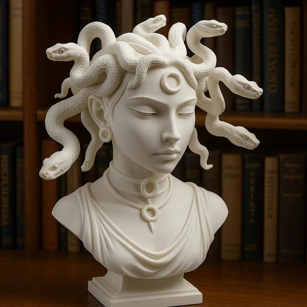 Medusa Bust - Mythic Shelf Sculpture