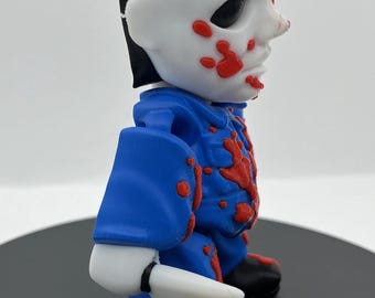 Michael Myers Mini Figurine - Horror Fan Art with Flexible Joints (Halloween Inspired)