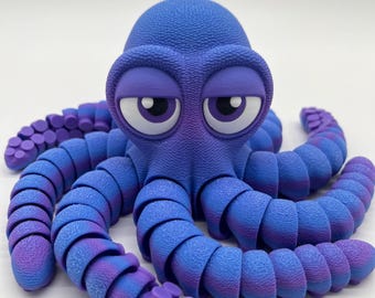 Pulpo aburrido - Envergadura de tentáculo de 29 cm (morado/azul)