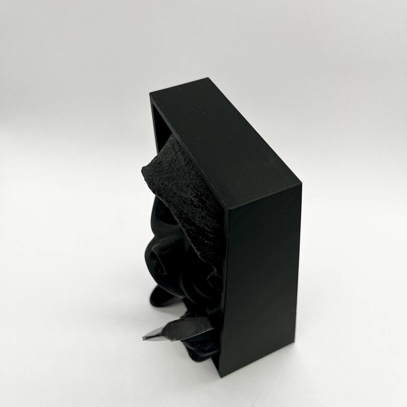 Ghost Face Book Nook - Matte Black Horror Shelf Insert image 8