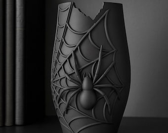 Spider Web Vase - Matte Black