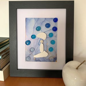 Pebble art picture-Raining cats and dogs-Handmade Pebble Art, Custom Pebble Art, Pebble, DIY, Eco-Friendly Art, craft pebble project, gifts