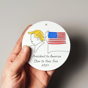 Make Christmas Great Again Ornament - Funny Trump-Inspired Christmas Decor 2024-Trump Ornament