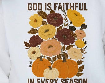 God Is Faithful Png, Autumn Pumpkin Png, Pumpkin Spice Png, Cozy Season Png, Girly Fall Coquette Png, Floral Fall Png, Floral Pumpkin PNG