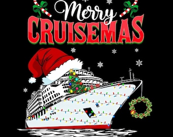 Merry Cruisemas Png, Merry Christmas Png, Christmas Cruising Png, Family Christmas Png, Christmas Cruise Png, Family Christmas Vacation Png