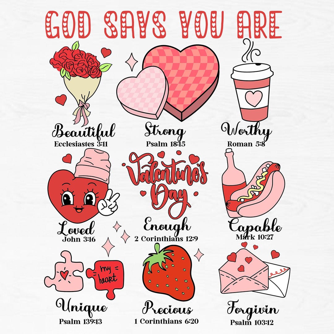 God Says I Am Valentine Png, Jesus Valentine Png, Christian Valentine ...