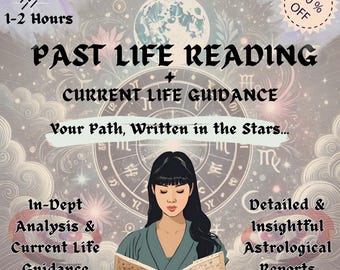 Past Life Reading, In-Depth Psychic Reading, Current Life Guidance, Reincarnation Insights, Self-Discovery Report, Birth Chart Reading