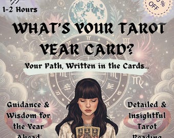 Tarot Year Card Reading, Tarot Insights, Psychic Reading, Astrology, Same Day Tarot Reading, Year Analysis, New Year Reading, 2025 Insights