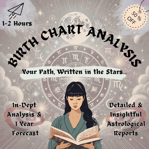 Birth Chart Analysis, In Depth Natal Chart Reading, In-Depth Astrology, Natal Chart Reading, Full Personalized Natal Chart Analysis Report