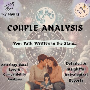 Analisi di coppia, compatibilità di coppia, analisi approfondita della relazione, lettura del grafico sinastrico, regalo per lei, rapporto sulla compatibilità del partner