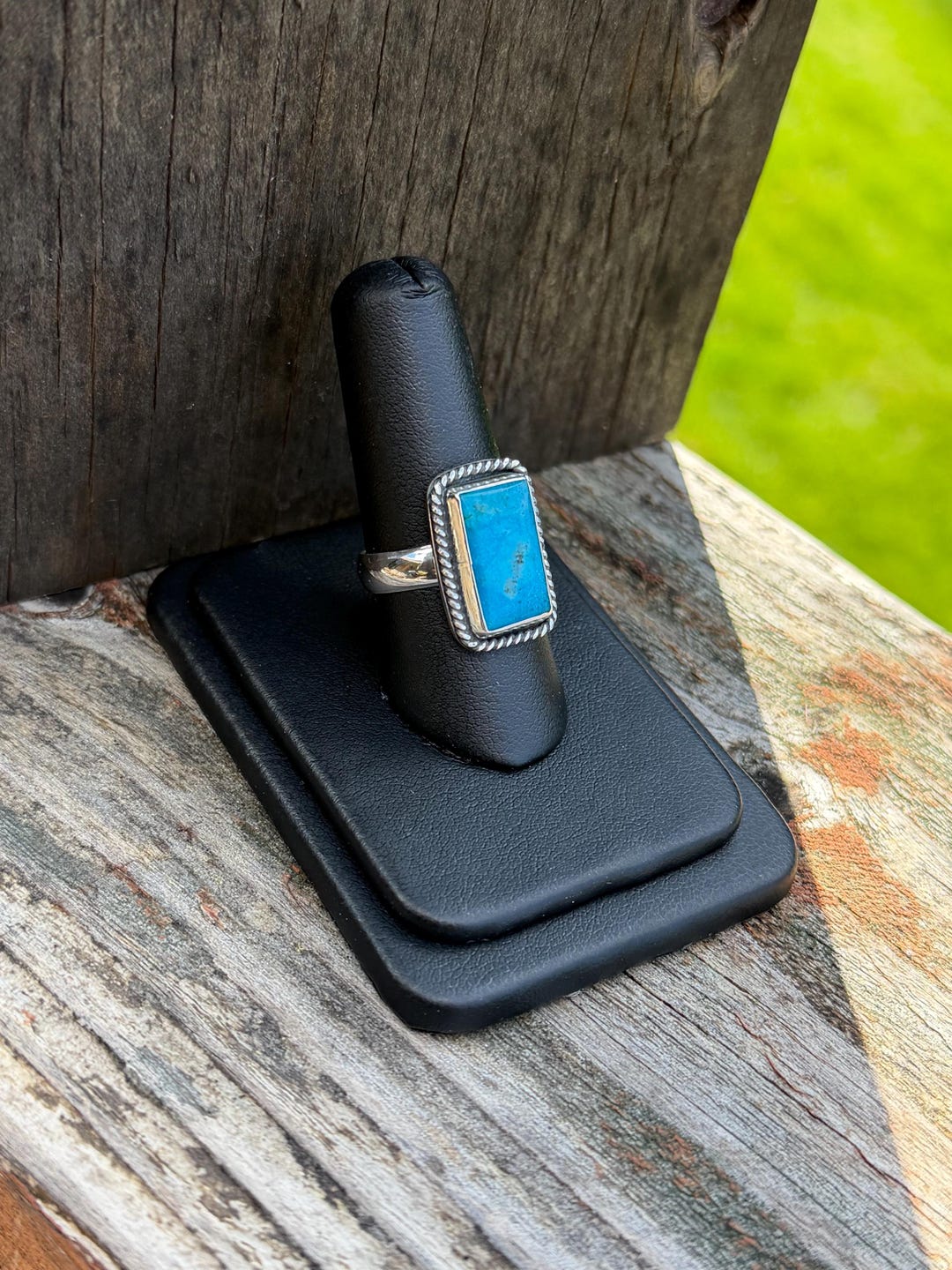 Kingman Turquoise and Sterling Silver Ring - Etsy