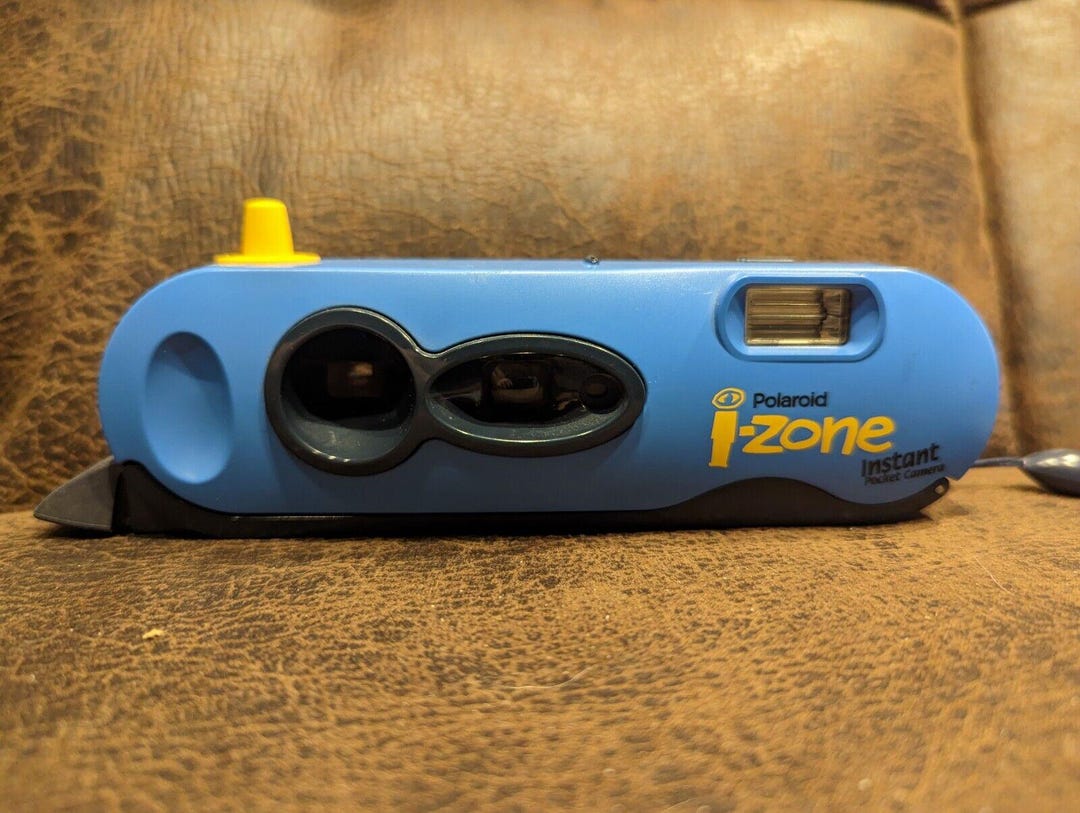 Vintage POLAROID Izone Instant Pocket Film Camera Blue and Yellow Etsy