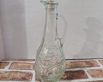 Decantador de vino vintage Mogen David de cristal transparente con tapón y diseño de estrella, 30,5 cm (12").
