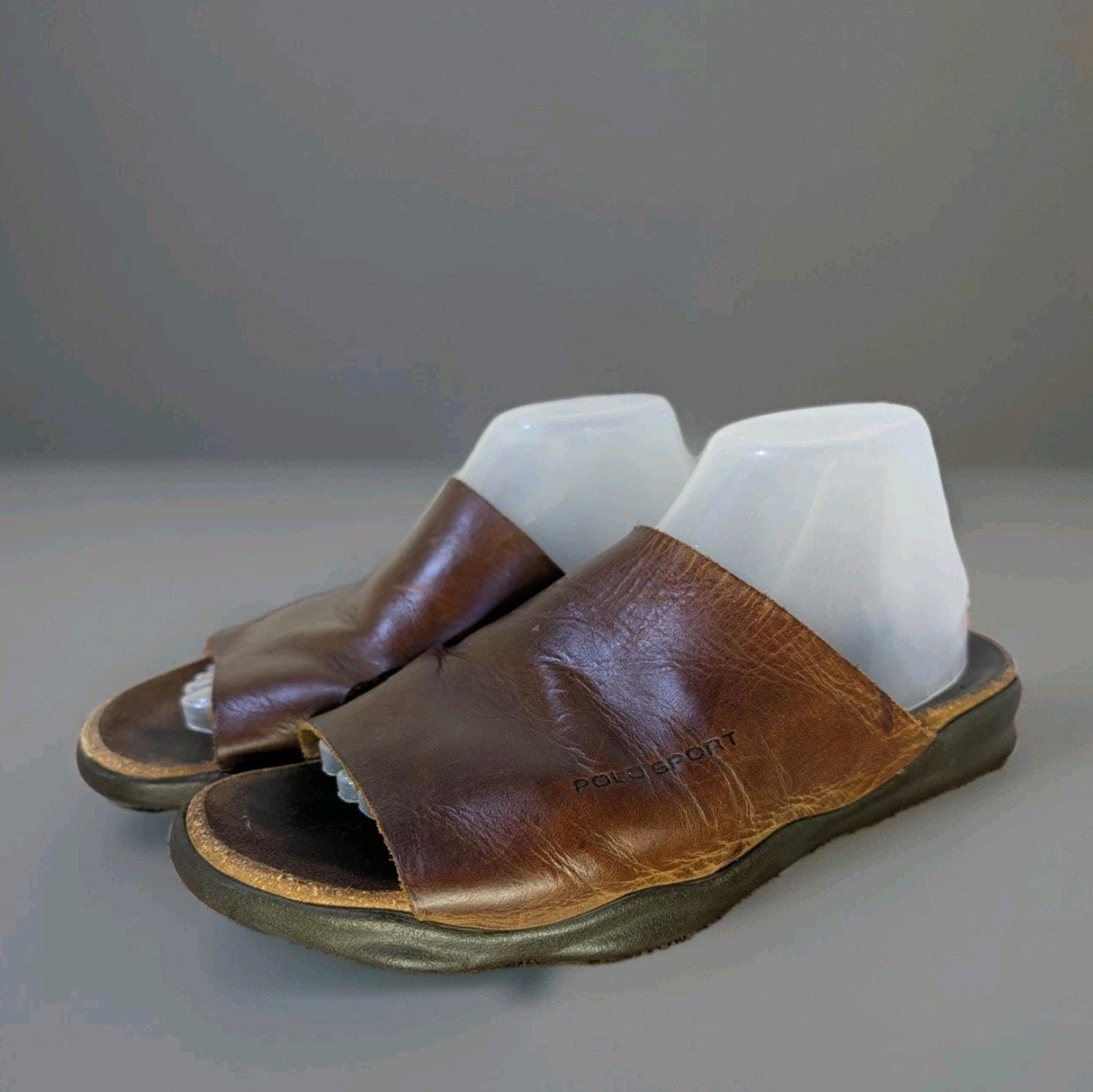 POLO SPORT RALPH LAUREN Vintage Y2K Brown Sandals Chunk Adjustable Strap Men 11D Vintage 90 main image 2