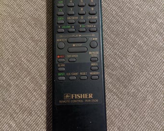 Control remoto de repuesto Fisher RVR-2506 para VCR ** Probado por infrarrojos y funcionando **