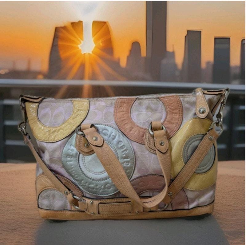 【最終値下げ】コーチ キャンバス レザー ボディ ハワイアン ボタニカル y2k Y2k coach bags - Etsy 日本