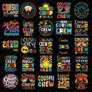 Cousin Crew 2025 png bundle, cousin crew Png, cousin crew Png, family cruise 2025, cruise squad Png, cousin gifts, summer break Png