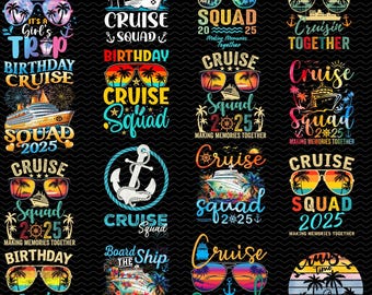 Cruise Squad 2025 Png, Summer Vacation Matching Family Cruise, Family Trip Png, Family Trip 2025 Png, Family Vacation Png, Cruise 2025 Png
