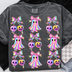 Preppy Halloween Ghost Png, Cute Boo Ghost Coquette Png, Floral Spooky Season Png, Girly Halloween Shirt Design, Spooky Pumpkin Sublimation
