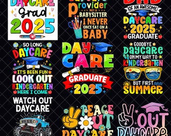 Daycare Grad png bundle, Daycare Graduation png, Daycare Grad png, Goodbye Daycare, Digital Download, Daycare Design For Cutting Machine