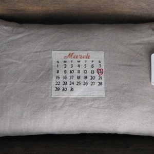 a custom calendar pillow... choose your date