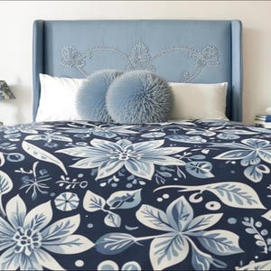 Floral Microfiber Duvet Cover, Cozy Bedding Set, Boho Home Decor, Soft Floral Bedspread, Luxurious Sleep Essentials, Gift for Her