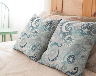 Celestial Decorative Pillowcase - Cosmic Night Design, Astronomy Gift, Boho Home Decor, Starry Space Theme