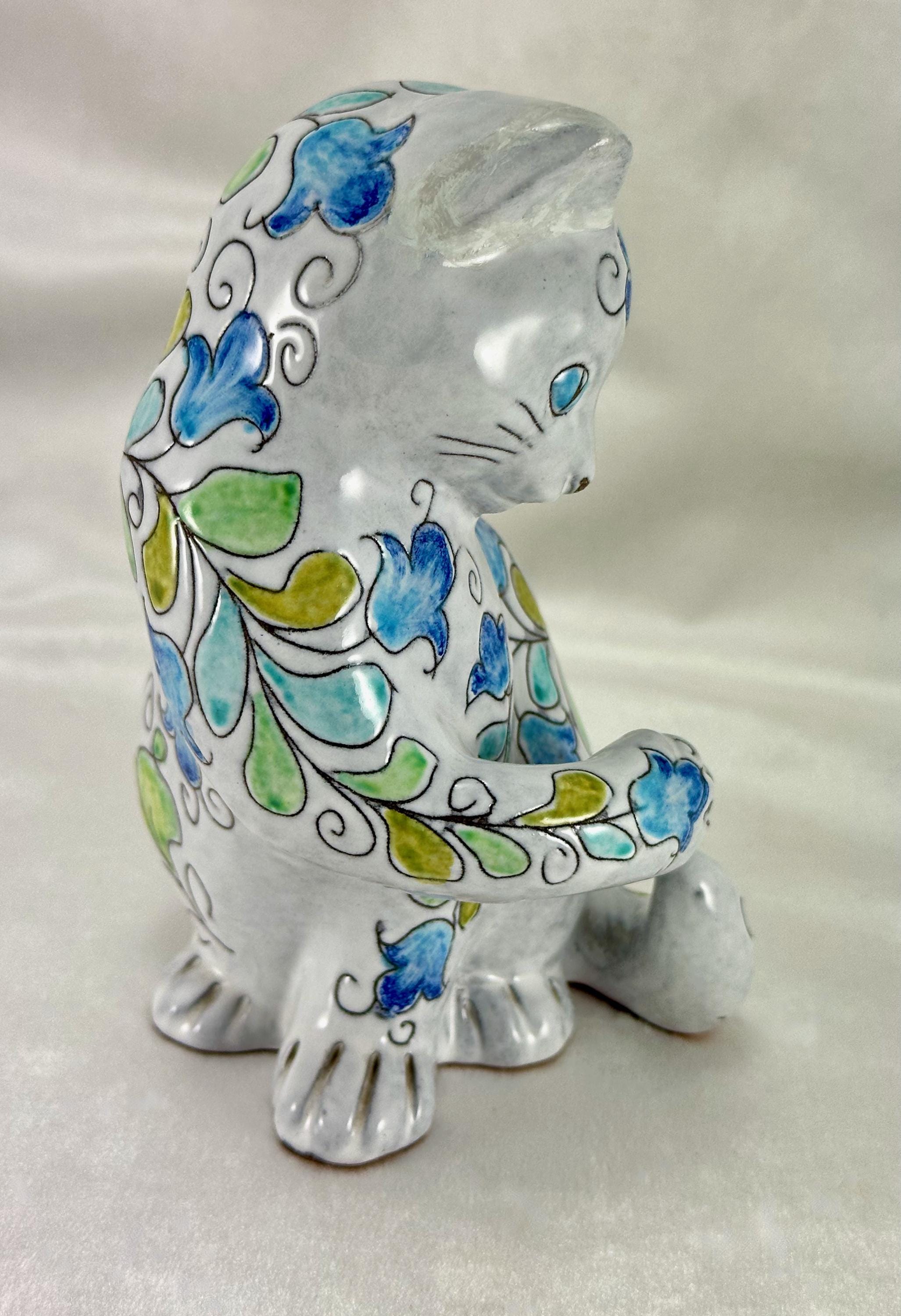 Vintage Italy Mancioli Pottery For Raymor Glazed Terracotta Cat vintage-italy-mancioli-pottery-for-raymor-glazed-terracotta-cat