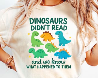Comfort Colors® Book Lover Shirt, Reading Teacher Shirt, Librarian Shirt, Dinosaur Shirt, Banned Books, Library Card Shirt, Teacher Gift