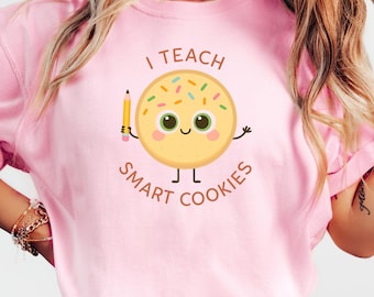 Comfort Colors® teacher shirt, back to school, gift for teacher, kindergarten teacher, elementary teacher, teacher life, smartest cookies