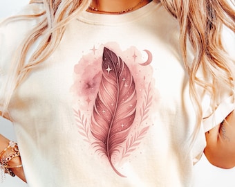 Comfort Colors® Moon and Stars Tee, Mystical Moon and Stars Shirt, Boho Graphic Tee, Aesthetic Shirt, gift for her, Comfort Colors gift