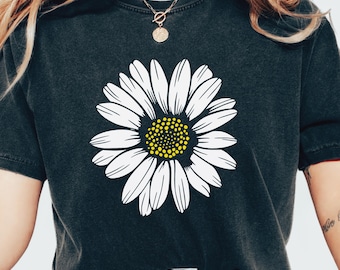 Daisy Shirt, Wildflower Shirt, Floral Graphic Tee, Botanical Shirt, Comfort Colors®, Gift For Her, Daisy Flower Tee, Vintage Flower Shirt