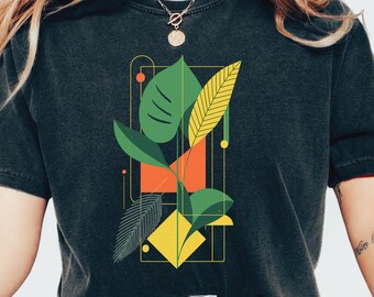 Botanical Shirt, Plant Lover Shirt, Nature Lover Shirt, Boho, Retro, Floral Graphic Tee, Cottagecore, Minimalist, Comfort Colors®, Gift