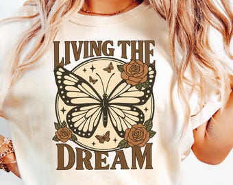 Butterfly Shirt, Floral Butterfly Shirt, Flower Butterfly Graphic Tee, Aesthetic Shirt, Boho Tshirt, Comfort Colors®, Butterfly Lover Gift
