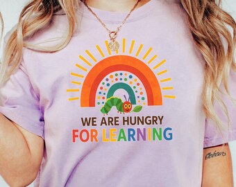 Comfort Colors® Teacher Shirt, Back To School Shirt, Kindergarten Teacher, Elementary Teacher, Reading Teacher, Rainbow, Retro, Teacher Gift