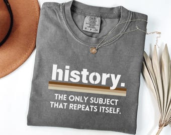 Chemise de professeur d'histoire, t-shirt rétro vintage amusant Comfort Colors®, chemise de professeur d'études sociales, chemise d'historien, cadeau pour amateur d'histoire