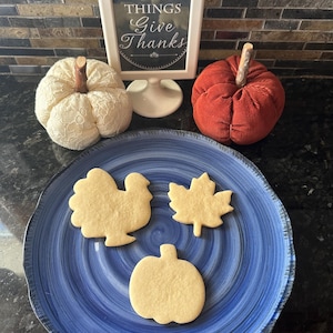 Undecorated Thanksgiving Sugar Cookies