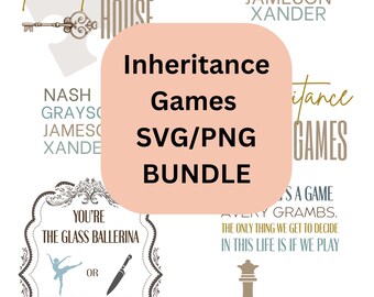 Inheritance Games SVG PNG Bundle, Hawthorne House, Grayson, Xander, Nash, Avery, Jameson