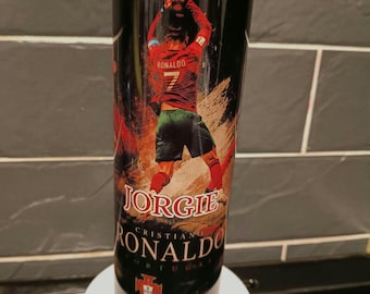 Personalised 20oz Christiano Ronaldo water bottle
